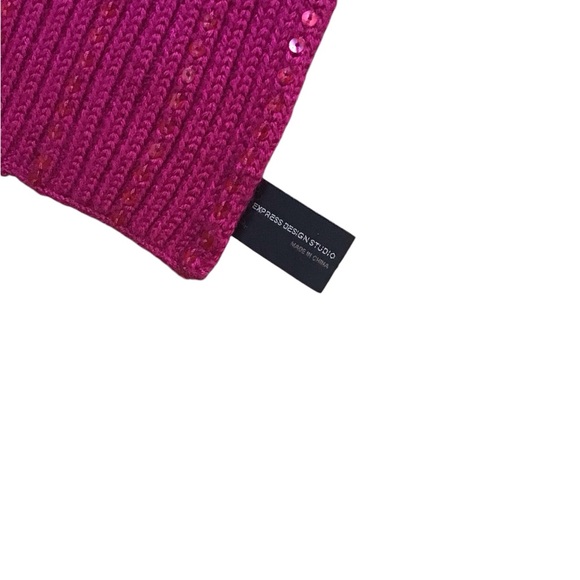 Pink sequined hat and scarf set - Picture 9 of 9